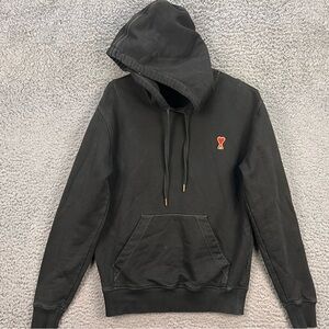 Ami Alexandre Mattiussi Hoodie Womens XS Black Pullover Luxury Gothcorp Designer